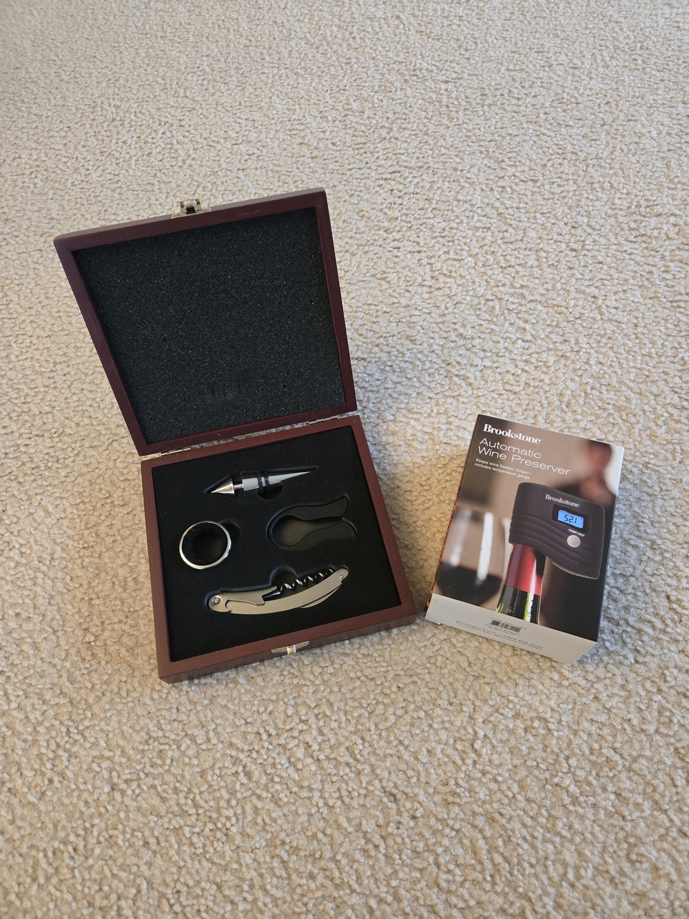 CORA Wine Accessories Set & Brookestone Automatic Wine Preserver Bundle